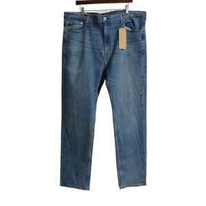Levi Strauss 505 Regular‎ Fit Jeans Men's 42x34 Blue Denim Water<Less